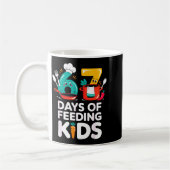 Retro 67 Days Of Feeding Kids Lunch Lady Cafeteria Kaffeetasse (Links)