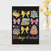 Retro 67 Days Of School Pastel Pencil Student Karte (Gelbe Blume)