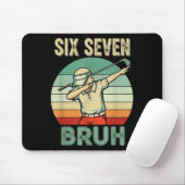 Retro 67 Meme 6 7 Six Seven Bruh Golf Golfer Vinta Mousepad (Mit Mouse)