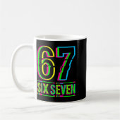 Retro 67 Meme Funny Six Seven Meme 6 7 Meme 6 7  Kaffeetasse (Links)