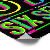 Retro 67 Meme Lustig Six Seven Meme 6 7 Meme 6 7 Poster (Ecke)