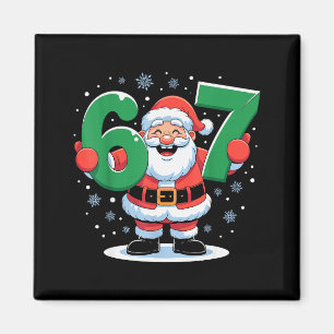 Retro 67 Meme Lustiges Weihnachten Santa Six Seven Magnet