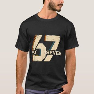 Retro 67 Six Seven 6 7 Zahl Vintage 67 Meme Männer T-Shirt
