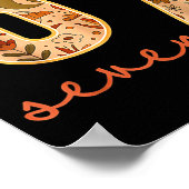 Retro 67 Six Seven Boho Floral Retro Moon Flowers  Poster (Ecke)