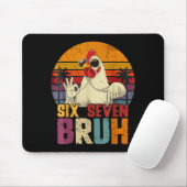 Retro 67 Six Seven Bruh Funny Chicken With Sungles Mousepad (Mit Mouse)