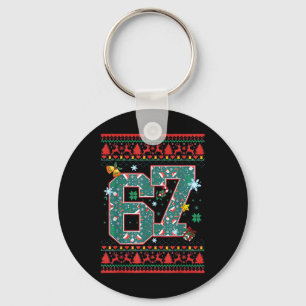 Retro 67 Six Seven Weihnachts-Shirt Meme  Schlüsselanhänger