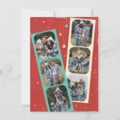 Retro 6 Foto Frohe Weihnachtskarte Einladung (Rückseite)