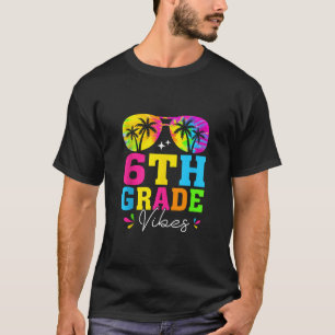 Retro 6. Grade Vibes Gefärbte Krawatte Sonnenbrill T-Shirt
