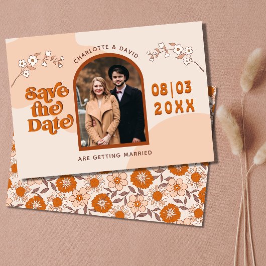 Retro 70 Arted Foto Boho Save the Date