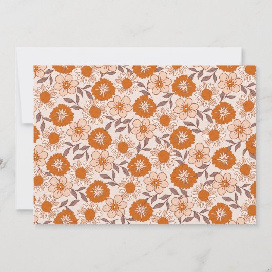 Retro 70 Arted Foto Boho Save the Date (Rückseite)