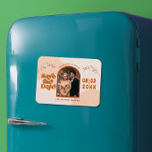 Retro 70 Arted Foto Boho Save the Date Magnet