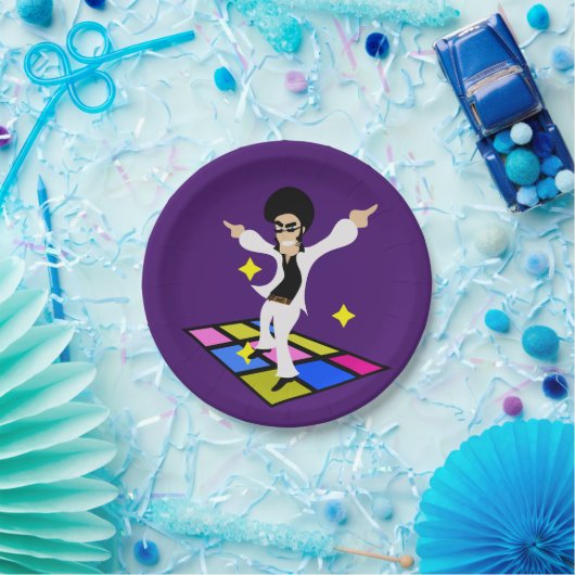 Retro 70 Disco Party Pappteller (Party)