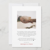 Retro-70 | Foto Wedding Vielen Dank Dankeskarte (Rückseite)