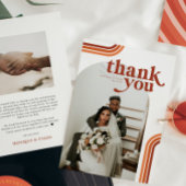 Retro-70 | Foto Wedding Vielen Dank Dankeskarte