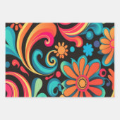 Retro 70 geschenkpapier set (Vorderseite)