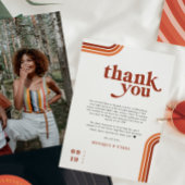 Retro-70 | Hochzeitsplattform Vielen Dank Dankeskarte