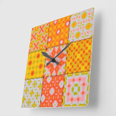 Retro 70 quadratische wanduhr (Winkel)