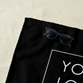 Retro 70 Rainbow Black Strandtuch (Beispiel)