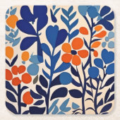 Retro 70’s rechteckiger pappuntersetzer (Vorderseite)