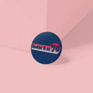 Retro 70 und Stolz Vintage-Sonnenuntergang-Ehrenab Button
