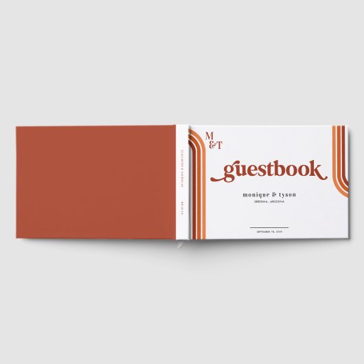Retro-70 | Wedding Guest Book Gästebuch (Voll)