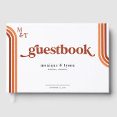 Retro-70 | Wedding Guest Book Gästebuch (Vorderseite)