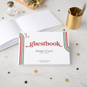 Retro-70 Wedding Guest Book Gästebuch
