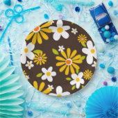 Retro 70er 60er Blume Musterpapier Party Pappteller (Party)