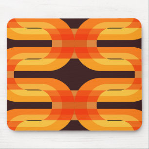 Retro-70er-60er-Jahre-Musterstil Mousepad