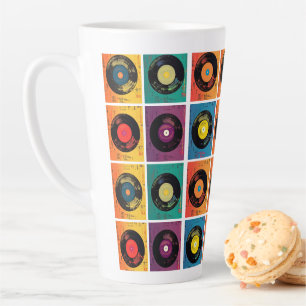 Retro 70er 60er Jahre Vinyl-Schallplattenalbum Milchtasse