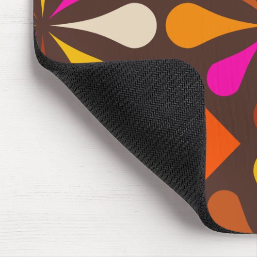 Retro-70er-60er-Muster Mousepad (Ecke)