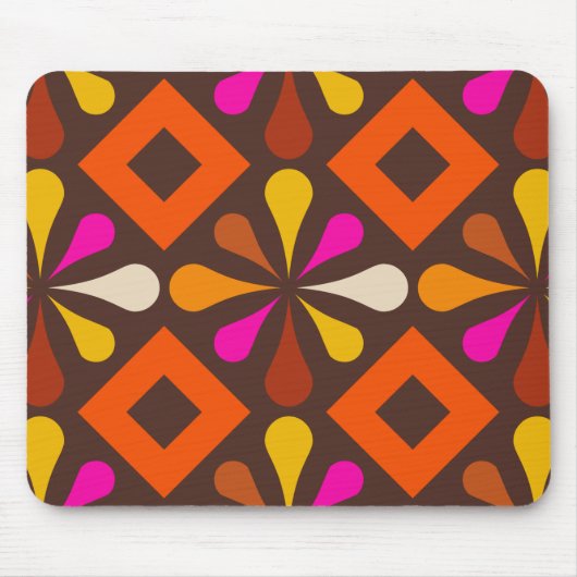 Retro-70er-60er-Muster Mousepad (Vorne)