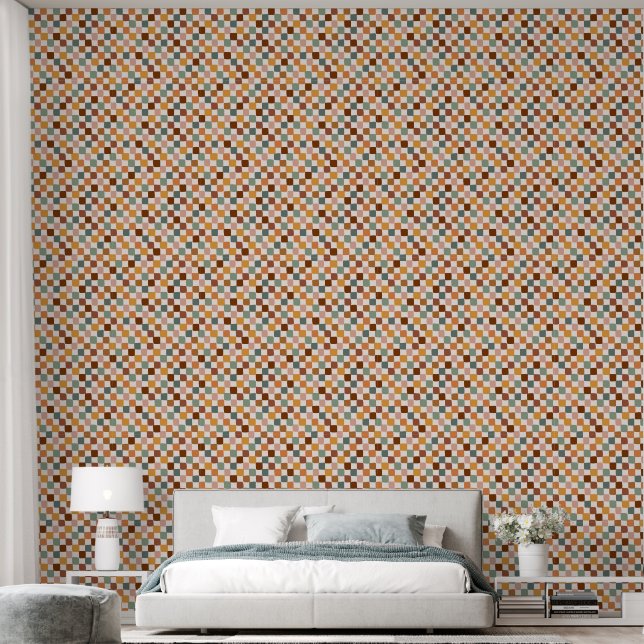 Retro 70er 60er Pattern Tapete (Schlafzimmer)