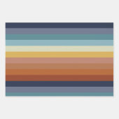 Retro 70er 60er Vintag Stripe vibe Geschenkpapier Set (Vorderseite 2)
