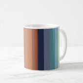 Retro 70er 60er Vintag Stripe vibe Kaffeetasse (VorderseiteRechts)