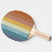 Retro 70er 60er Vintag Stripe vibe Tischtennis Schläger (Seitenansicht)