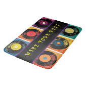 Retro 70er 60er Vinyl Record Album Badematte (Schrägansicht)