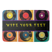 Retro 70er 60er Vinyl Record Album Badematte (Vorderseite)