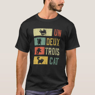 Retro 70er 80er 90er Un Deux Trois Katze Meowy Ka T-Shirt