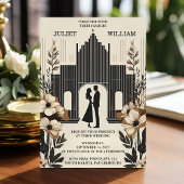 Retro 70er 80er Fast Bold Boho Courthouse Wedding Einladung