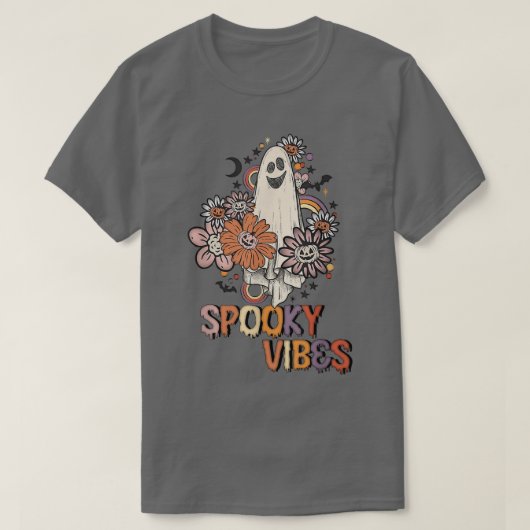 Retro 70er 80er Groovy Hippie Halloween Spooky Vib T-Shirt (Design vorne)