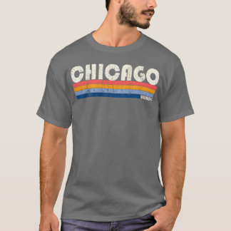 Retro 70er 80er Stil Chicago Il lustig T-Shirt