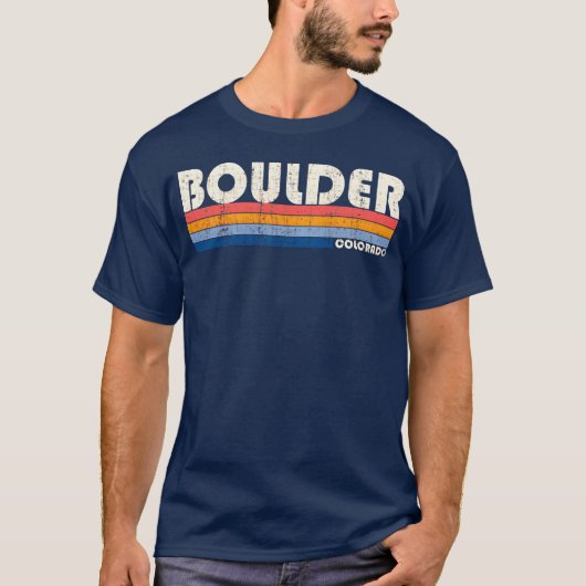 Retro 70er 80er Style Boulder Co Mädchen T-Shirt (Vorderseite)