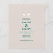 Retro 70er Arch Rainbow Einladung (Rückseite)