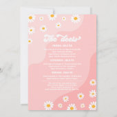 Retro 70er Bachelorette Wochenende Reiseprogramm Einladung (Rückseite)