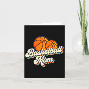 Retro 70er Basketball-Mama süße Spielerin Mama-Tea Karte