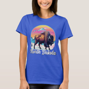 Retro 70er Bison Design T-Shirt