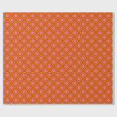 Retro-70er-Blume-Muster - orange und rosa Geschenkpapier (Flach)
