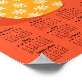 Retro 70er Blumen Vase 2026 Kalender Poster (Ecke)