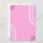 Retro-70er-Blumenkohl-BRAUTPARTY Einladung (Rückseite)